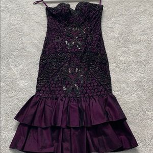 Formal beaded/sequin silk strapless dress